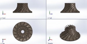طراحی compressor و turbine به کمک نرم افزار Solidworks