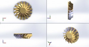 طراحی compressor و turbine به کمک نرم افزار Solidworks